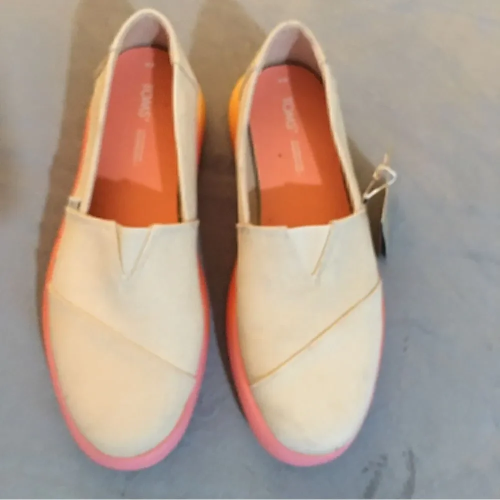 TOMS NATURAL, OMBRE CHUNKY SOLE SLIP ONS